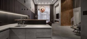 microcement kitchen countertop